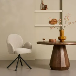Draaibare Eetkamerstoel Moon Beige