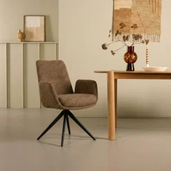 Draaibare Eetkamerstoel Molly Bruin