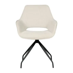 Draaibare Eetkamerstoel Quito Crème