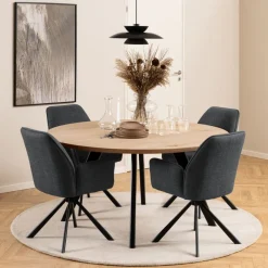 Draaibare Eetkamerstoel Roar Donkergrijs