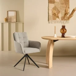 Draaibare Eetkamerstoel Swag Greige