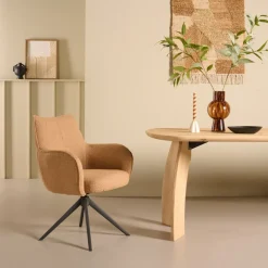 Draaibare Eetkamerstoel Tumba Caramel