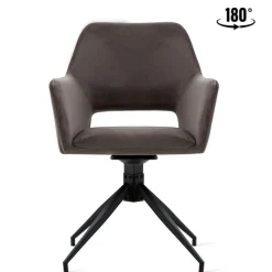 Draaibare Eetkamerstoel Tiernan Grijs