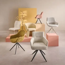 Draaibare Eetkamerstoel Tonsberg Beige