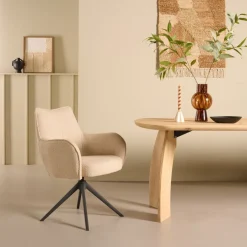 Draaibare Eetkamerstoel Tumba Beige