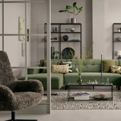 Draaifauteuil Cardigan Bruin