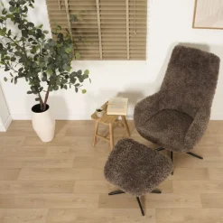 Draaifauteuil Cardigan Bruin