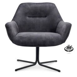Draaifauteuil Vaals Donkergrijs