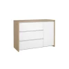 Dressoir Atlanta Eiken / Hoogglans Wit - 119x84x48 cm