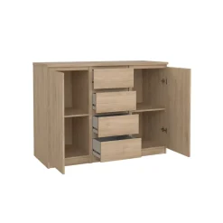 Dressoir Luna Eiken - 121x91x50 cm