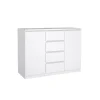 Dressoir Luna Hoogglans Wit - 121x91x50 cm