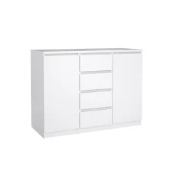 Dressoir Luna Hoogglans Wit - 121x91x50 cm
