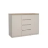 Dressoir Luna Taupe / Eiken - 121x91x50 cm