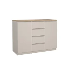 Dressoir Luna Taupe / Eiken - 121x91x50 cm