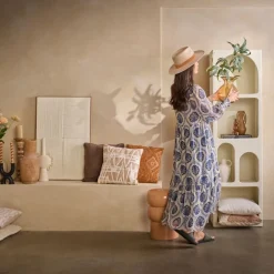 Dutch Decor Sierkussen Finn Bruin - 45x45 cm