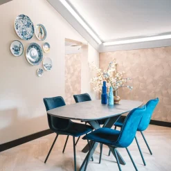 Eettafel Elval Donkergrijs - 180x90 cm