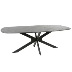 Eettafel Elval Donkergrijs - 215x105 cm