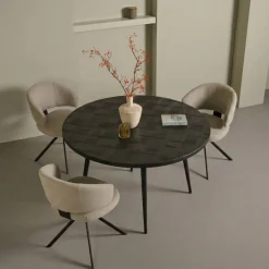 Eettafel Helsinge Zwart - Ø 130 cm