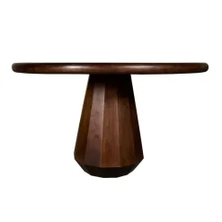 Eettafel Rijsel Walnootbruin - Ø 130 cm