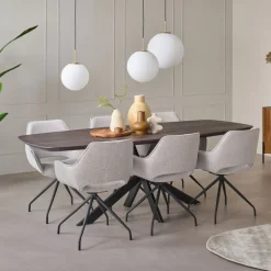 Eettafel Viborg Donkerbruin - 220x100 cm