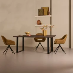 Eettafel Viborg Donkerbruin - 180x90 cm