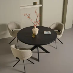 Eettafel Viborg Zwart - Ø 130 cm