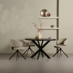 Eettafel Viborg Zwart - Ø 130 cm