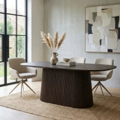 Eettafel Viktor Donkerbruin - 230x110 cm