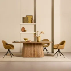 Eettafel Viktor Lichtbruin - 180x100 cm