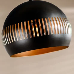 Hanglamp Cabot Zwart - 3 x E27 -  140 cm breed