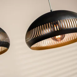 Hanglamp Cabot Zwart - 3 x E27 -  150 cm breed