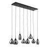 Hanglamp Oriel Zwart - 8 x E27 - 120 cm breed