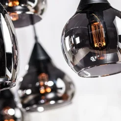 Hanglamp Oriel Zwart - 8 x E27 - 120 cm breed