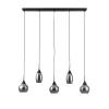 Hanglamp Oriel Zwart - 5 x E27 - 120 cm breed
