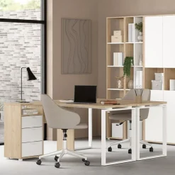 Hoekbureau Bram Eiken / Wit - 150x76x100 cm