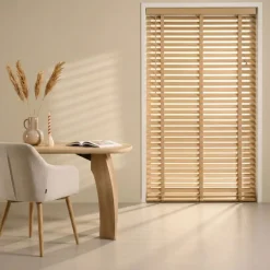 Houten Jaloezie Naturel - 100x210 cm