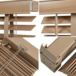 Houten Jaloezie Naturel - 60x210 cm