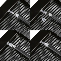 Houten Jaloezie Zwart - 180x180 cm