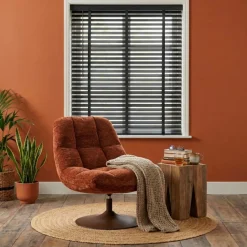 Houten Jaloezie Zwart - 140x180 cm