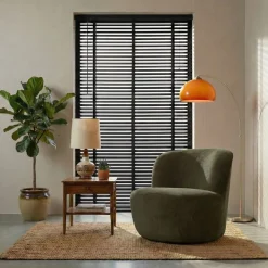 Houten Jaloezie Zwart - 120x210 cm