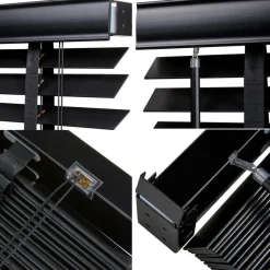 Houten Jaloezie Zwart - 60x130 cm