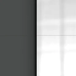 Kledingkast Aalst Donkergrijs Spiegel - 225x210x65 cm