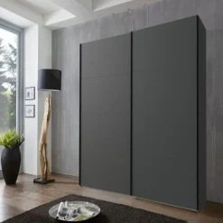 Kledingkast Aalst Donkergrijs - 135x210x65 cm