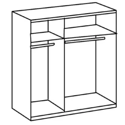 Kledingkast Aalst Wit - 135x210x65 cm