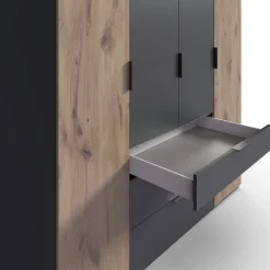 Kledingkast Almera Grafiet - 200x216x58 cm