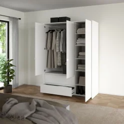 Kledingkast Atlanta Wit - 149x202x58 cm