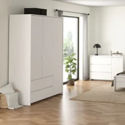 Kledingkast Atlanta Wit - 149x202x58 cm