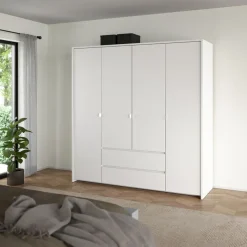 Kledingkast Atlanta Wit - 197x202x58 cm