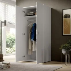 Kledingkast Baarlo Wit - 80x176x52 cm