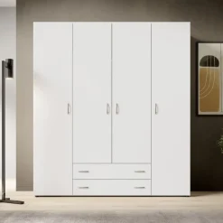 Kledingkast Baarlo Wit - 160x176x52 cm